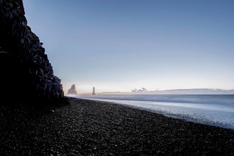Black Beach, Vik, Ring Road, Ocean, Beach, Stones, Waves, Black, Mountains, Frost, Winter, Cold,