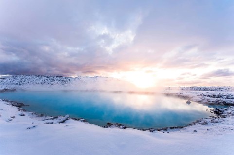 Blue Lagoon, Close to Reykjavik, Thermal, Hot Spring, Winter, Snow, Steam, Water, Wellness, Sunset,