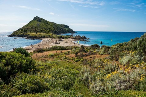 Wild beach, Sentier du littoral, Plage Ranc, Cap Taillat, Saint Tropez, Var, French Riviera,