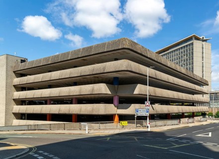 Theatre Royal multi-storey car park, Princess Way, Plymouth, Devon, England, UK