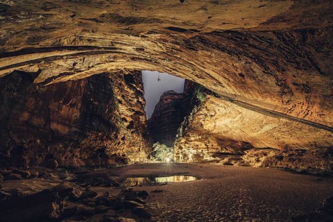 Bungle Bungle Range, Outback, hiking at night in Australia in high heat, Western Australia,