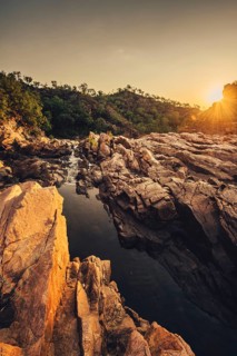 Sunrise Edith Falls in northern Australia, Australia