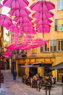 Picturesque alley in the old town, Grasse, Alpes Maritimes, Provence Alpes Cote d'Azur, French