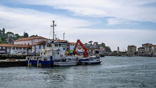 Marina in Saint-Jean-de-Luz, Nouvelle-Aquitaine, Pyrenees-Atlantiques, France