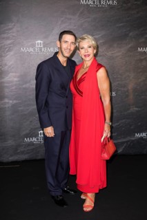 Marcel Remus with his mother Silke Remus at the Remus Lifestyle Night on the roof terrace of the