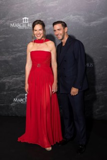 Hilary Swank and Marcel Remus at the Remus Lifestyle Night on the rooftop terrace of the Pure Salt