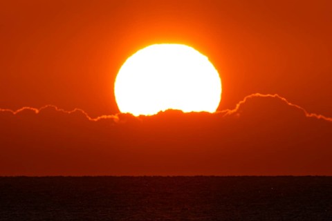 The sun rises on the Costa Rei, a stretch of coastline on the Italian Mediterranean island of