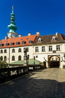 St Michael's Gate and Old Town in Bratislava, Slovakia