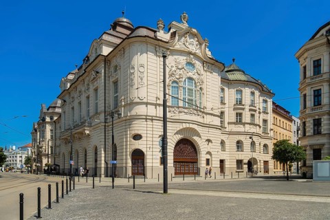 The Slovak Philharmonic Orchestra on Ludovít-Štúr Square in Bratislava, Slovakia