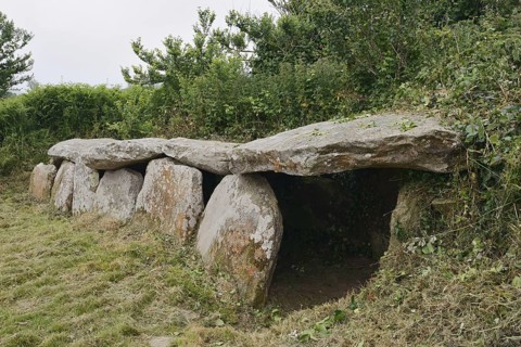 Dolmen of Kerguntuil, Tregastel, Cotes-d'Armor, Brittany, France