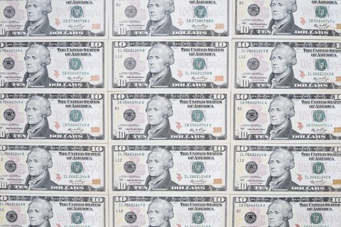 10 US dollar notes, 10 dollar banknotes