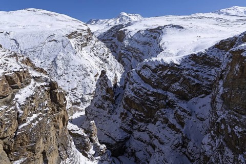 View of the Himalaya Mountains, Himalaya, Spitital, Kaza, Himachal Pradesh, India