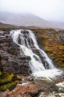 Glencoe Waterfall, Glencoe Valley, Argyll, Scotland, United Kingdom
