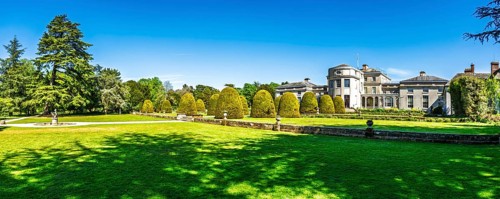Panorama of Shugborough Estate, National Trust House and garden, Great Haywood, Staffordshire,