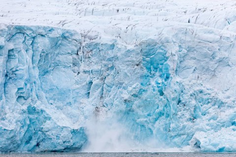 Glacier tongue, sea, Konowbreen, Spitsbergen, Svalbard