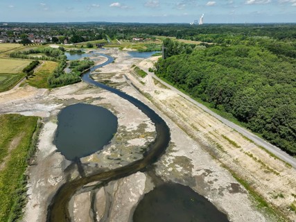Dortmund, Castrop-Rauxel, North Rhine-Westphalia, Germany - River renaturalisation, renaturation of
