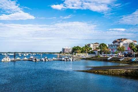 Marina and Beach in Arcachon, Gironde, France