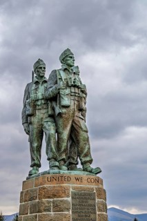 Commando Memorial, Grampian Mountains, Fort William, Highland, Lochaber, Scotland, UK