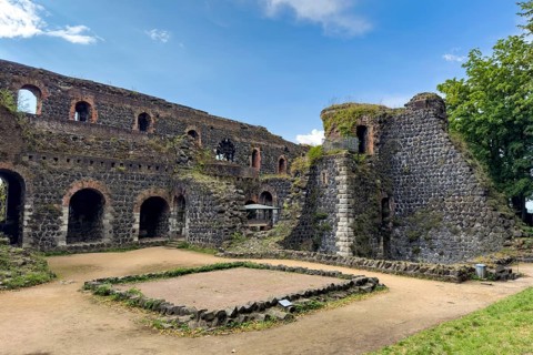 View of part of the ruins of the imperial palace of Emperor Frederick I Barbarossa, Kaiserswerth,