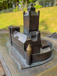 Small metal model of the original fortress building of the imperial palace of Emperor Frederick I