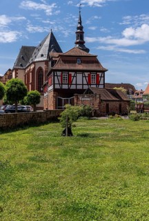 St Mary's Church, also known as the Church of Our Lady, the main church in Büdingen, Hesse, Germany