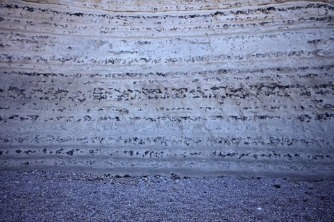 Flint inclusions in chalk cliffs, beach, pebble beach, Étretat, cliff, cliffs, chalk cliffs,