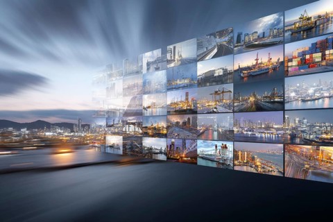 Concept of global international trade and commerce and interconnected businesses global
