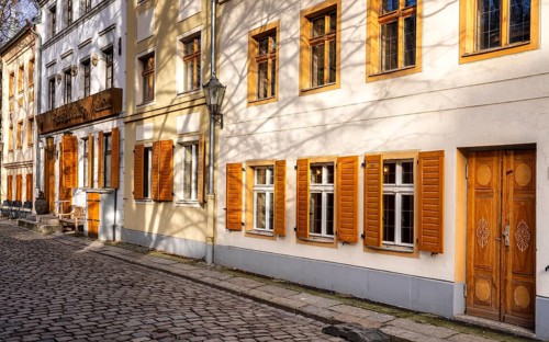 Historic houses in the monastery quarter, Waisenstraße, . Berlin, Germany
