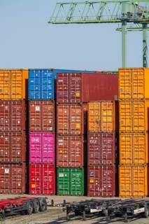 Container terminal, harbour, Dortmund, Ruhr area, North Rhine-Westphalia, Germany