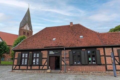 Heinrich Schliemann Memorial, Discoverer of Troy, Neubukow, Rostock district, Mecklenburg-V,