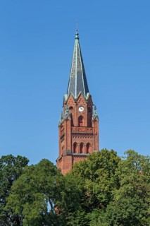 Church tower, St Mary's Church, Röbel, Müritz, Mecklenburg Lake District, Mecklenburg-Vorpommern,