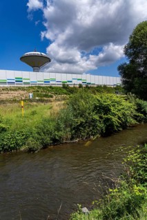 The river Dhünn, 40 km long river, which flows into the Wupper near Leverkusen, renaturalised