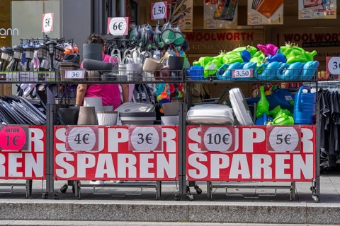 Woolworth shop, discount store, department stores', cheap products, shop, Leverkusen, North