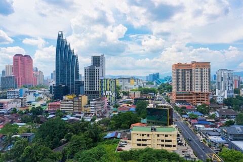 Kuala Lumpur city skyline, Malaysia, Asia