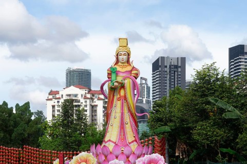 Thean Hou Temple to the Goddess Mazu, Statue, Kuala Lumpur, Malaysia, Asia