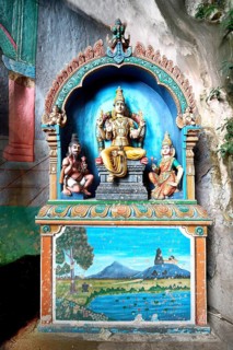 Deities' statues inside Batu Caves, Kuala Lumpur, Malaysia, Asia