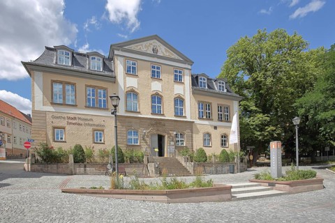GoetheStadtMuseum, Amtshaus, Goethemuseum, tourist information, inscription, market square,