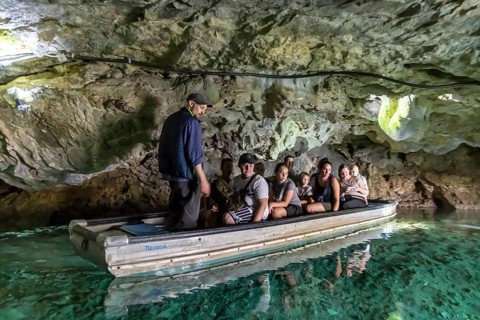 Excursion destination Wimsen Cave in the Swabian Alb. This tourist attraction is the only cave in