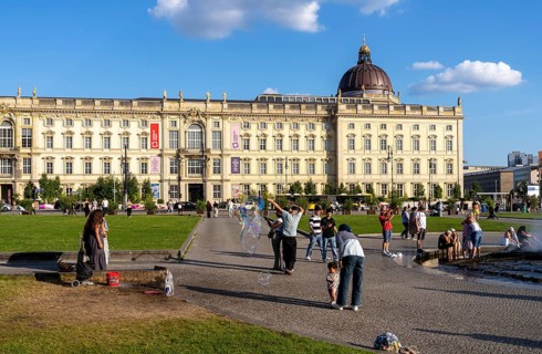 The Lustgarten with the Humboldt Forum, Berlin, Germany