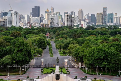 Skyline Lumpini Park, Bangkok, Thailand