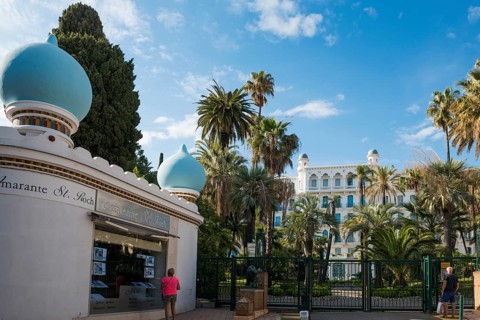 Luxury hotel, Menton, Alpes Maritimes, Provence Alpes Cote d'Azur, French Riviera, South of France,