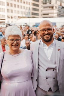 Stefanie Remlinger (District Mayor of Berlin's Mitte district office) and company as guests of