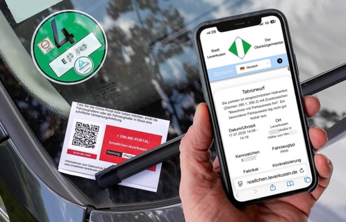 Parking ticket on a car, wrongly parked, resident parking, without parking ticket, parking