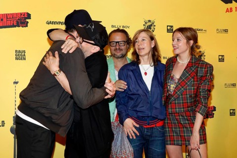 Marc Hosemann, Milan Peschel, Oliver Rihs, Jule Böwe and Jella Haase at the #SchwarzeSchafe