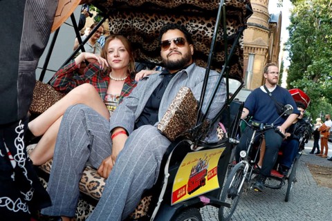 Jella Haase and Yasin el Harrouk at the #SchwarzeSchafe premiere at the cinema in the