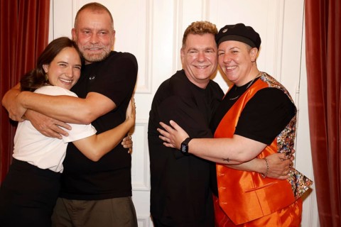 Celina das Santos, Ulf Leo Sommer, Peter Plate and Steffi Irmen at the show - Gemeinsam Bunt - das