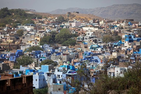 City view of the blue houses of Jodhpur, Rajasthan, India