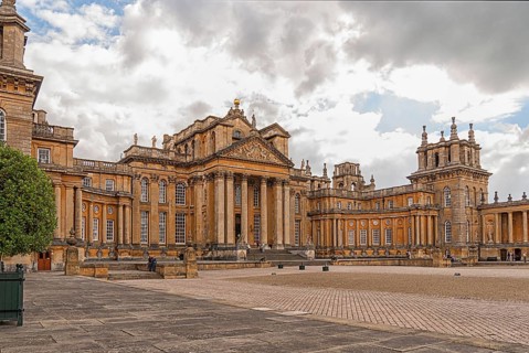 Blenheim Palace, the largest non-royal aristocratic residence in Great Britain, built by Queen Anne