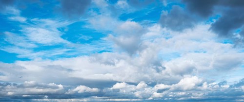 Wallpaper for sky replacement, blue sky with stormy clouds
