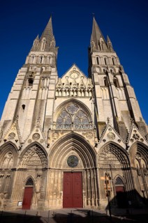 West façade, Cathédrale Notre-Dame de Bayeux, Bayeux, Normandy, Calvados, France
